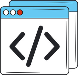 web development coding language creation digital vector image
