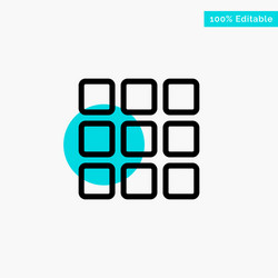 web grid shape squares turquoise highlight circle vector image