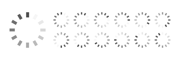 circular loading buffering icons vector image