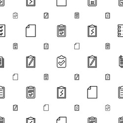 clipboard icons pattern seamless white background vector image