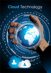 Cloud Computing & Data Access vector image
