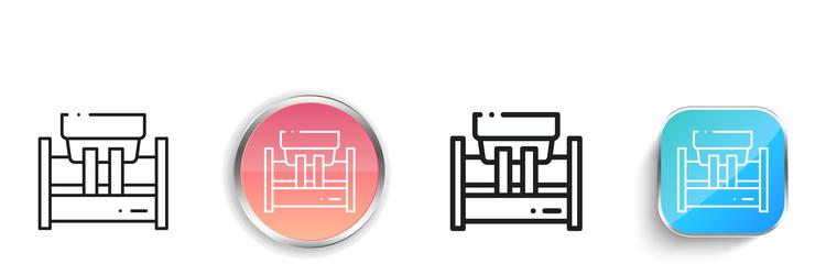 machinery icon thin linear regular and button vector image