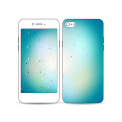 mobile smartphone with an example of the screen vector image