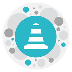 building symbol on caution vector image
