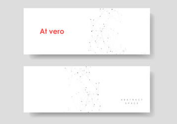 design banner network with connect dots vector image