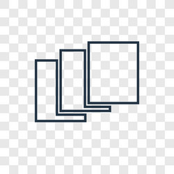 layer concept linear icon isolated on transparent vector image