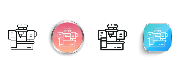 machinery icon thin linear regular and button vector image