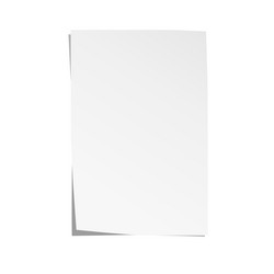 white sheet of paper realistic empty note vector image