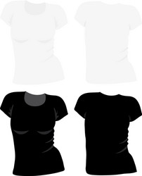 womens t-shirt template vector