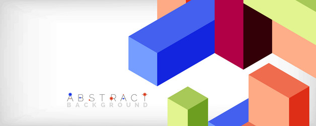Abstract background 3d cubes cubic elements vector
