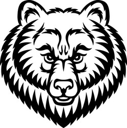 Aggressive Bear Head Vector Image
