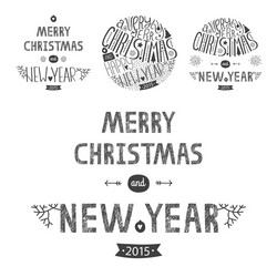 Christmas greeting card set vector