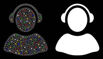 flare mesh 2d operator icon with flash spots vector image