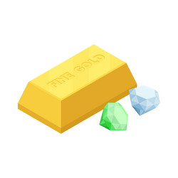 Gold coins isometric 3d icon Royalty Free Vector Image