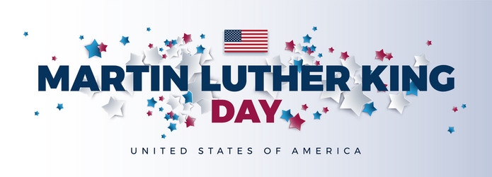 martin luther king day background - typography Vector Image