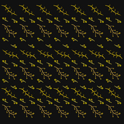 Seamless autumn twig pattern with dark background vector