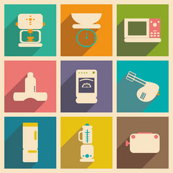 flat with shadow concept and mobile application vector image
