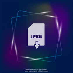 Jpeg download neon light icon button layers vector