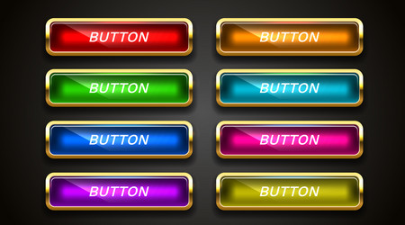 light button frame label event web bar buttons vector image