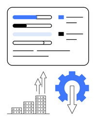 progress tracking dashboard with growth metrics vector image