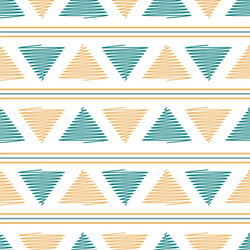 seamless striped pattern with scribbled triangles vector
