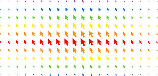 cursor arrow spectral halftone array vector image