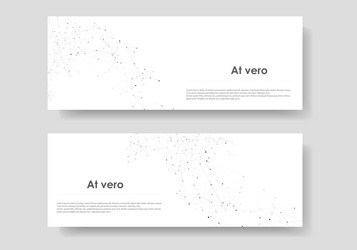 design banner network with connect dots vector image