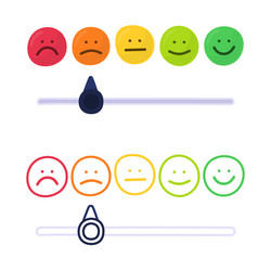 feedback or rating scale with smiles representing vector image