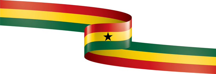 Ghana flag on a white vector