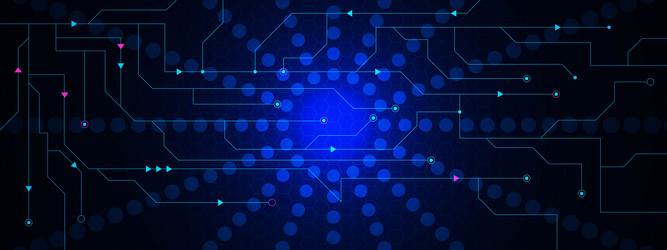 Abstract futuristic technology with hexagon shapes vector