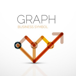 abstract logo idea linear chart or graph vector image