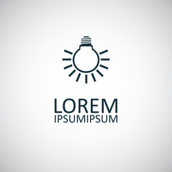 light bulb icon for web and ui on white vector image