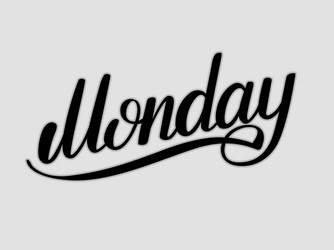 Days of a week hand written lettering Royalty Free Vector