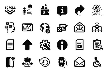set technology icons related to upload vector image