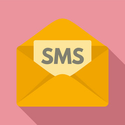 sms inbox icon flat style vector image