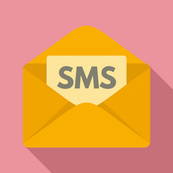 Sms inbox icon flat style vector