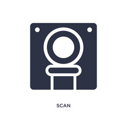 scan icon on white background simple element from vector image