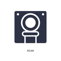 Scan icon on white background simple element from vector