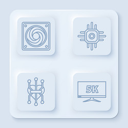 Set line computer cooler processor vector