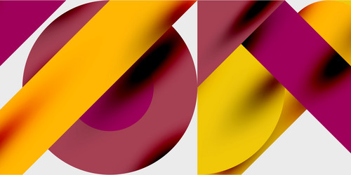 abstract shapes overlap creating vibrant color vector image