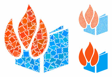 burned file composition icon humpy pieces vector