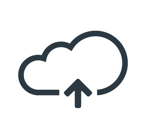 cloud computing with upload icon vector