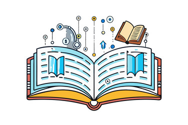 futuristic representation of knowledge vector image