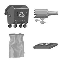 isolated object dump and sort sign set vector image