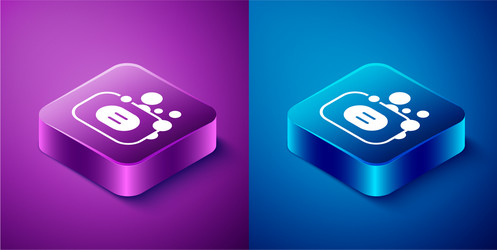 isometric bar soap icon isolated on blue vector