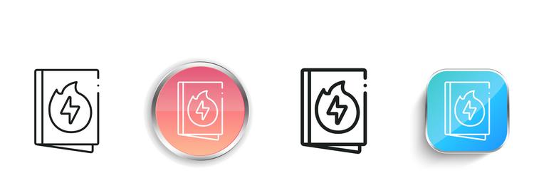 magazine icon thin linear regular and button vector image