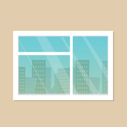 Empty room interior with window Royalty Free Vector Image