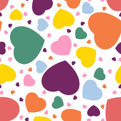 Tile pattern with golden hearts on white Vector Image