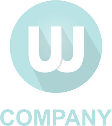 Elephant design letter w logo Royalty Free Vector Image