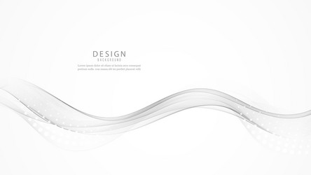 Abstract gray color wave design element grey vector